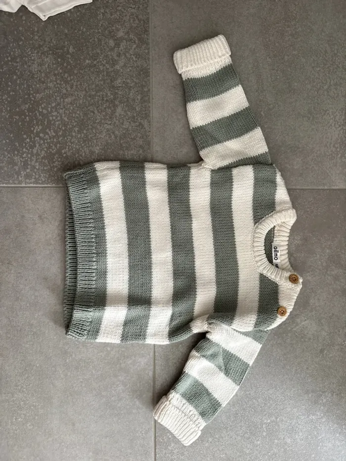 Ensemble pantalon polo et pull 6 mois - photo numéro 2