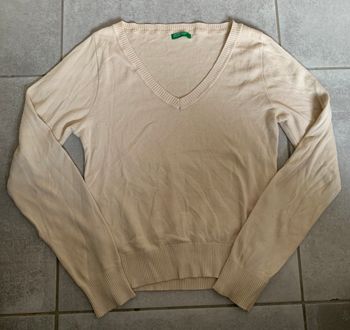 Pull léger écru Benetton taille S