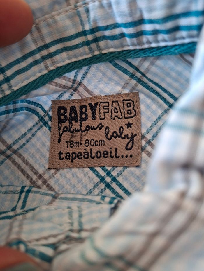 Chemise à carreaux garçon 18 mois - photo numéro 2