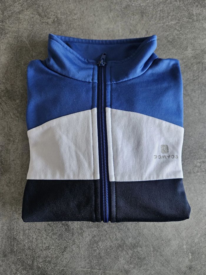 Veste zippée légère garçon - Taille 5 ans (110-113cm) - Domyos - Bleu blanche