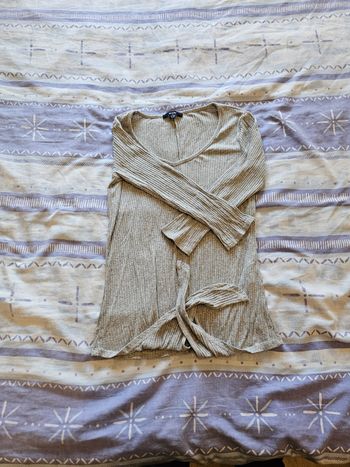 T-shirt manche 3/4 kiabi gris