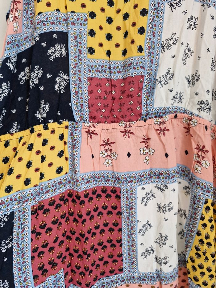 Magnéfique robe multicolore en motif fleuri 100% viscose taille 36 eve girl - photo numéro 5