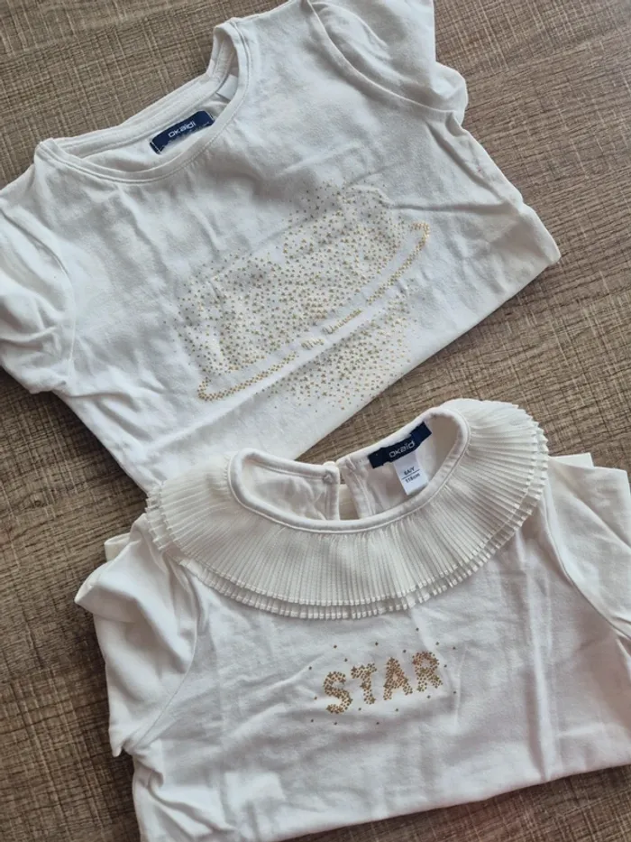 Lot T-shirts de fêtes Okaïdi 6 ans en excellent état !