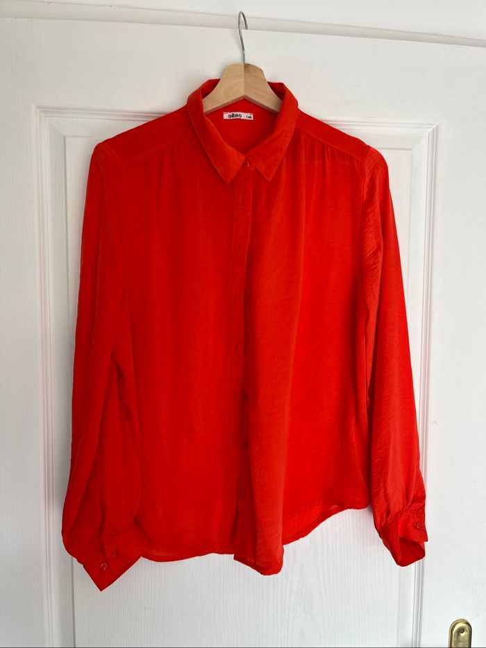 Chemise fluide orange