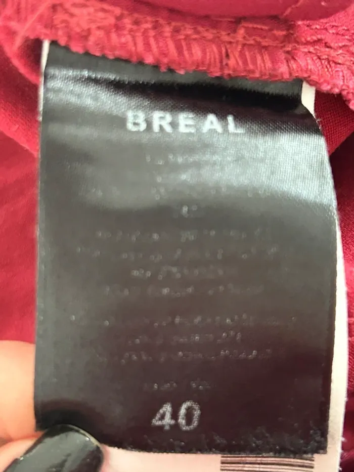 Pantalon droit Bréal taille 40 -couleur bordeaux - photo numéro 6