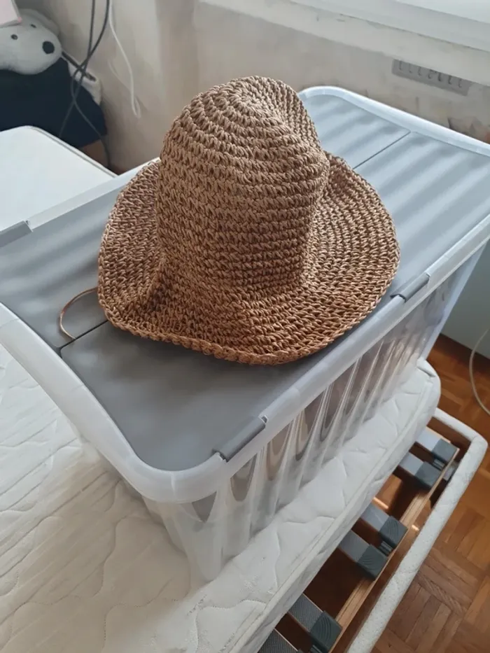 Lot de 4 Chapeau de paille à large bord