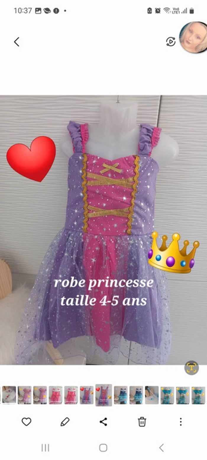 Deguisement princesse raiponce 4-5ans neuf