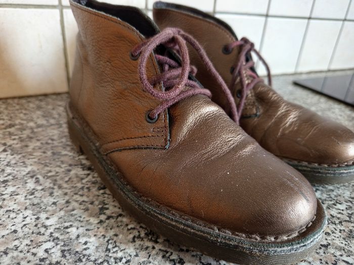 Boots  plates/mocassins cuir 35,6 - photo numéro 2