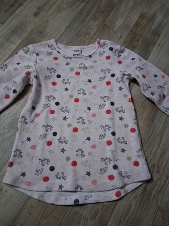 Pyjama fille en velours rose 6 ans