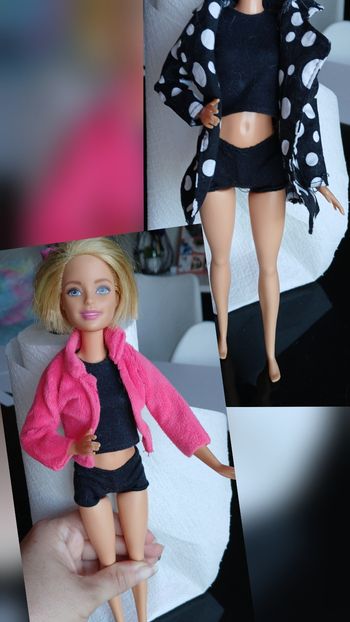 2vestes 1haut 1short barbie