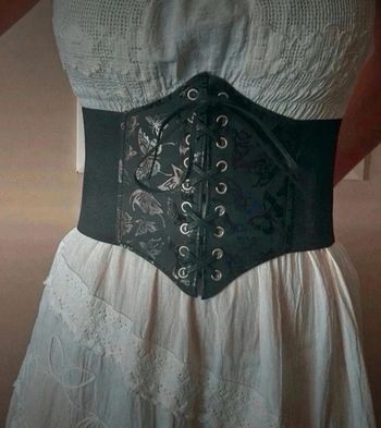 A26 ceinture gaine corset vintage rétro femme ajustable noire
