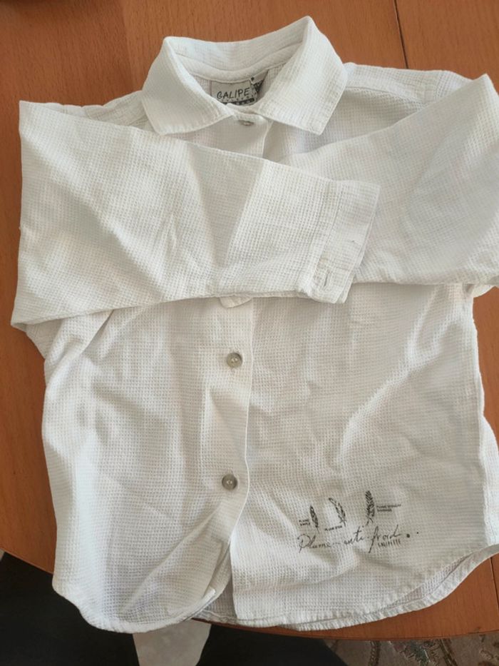Chemise blanche taille 2 ans blanche galipette - photo numéro 4