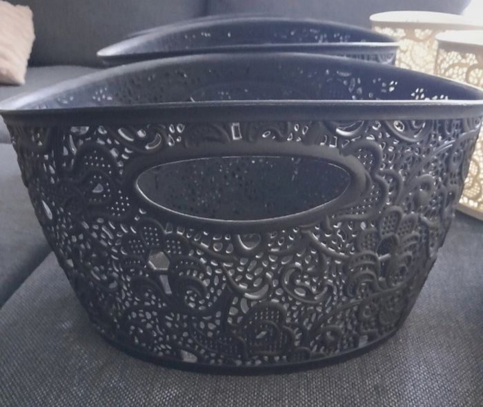 Lot de 6 paniers de rangement style dentelles Victoria - photo numéro 3