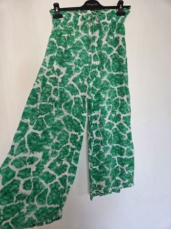 Pantalon large à motif imprimé