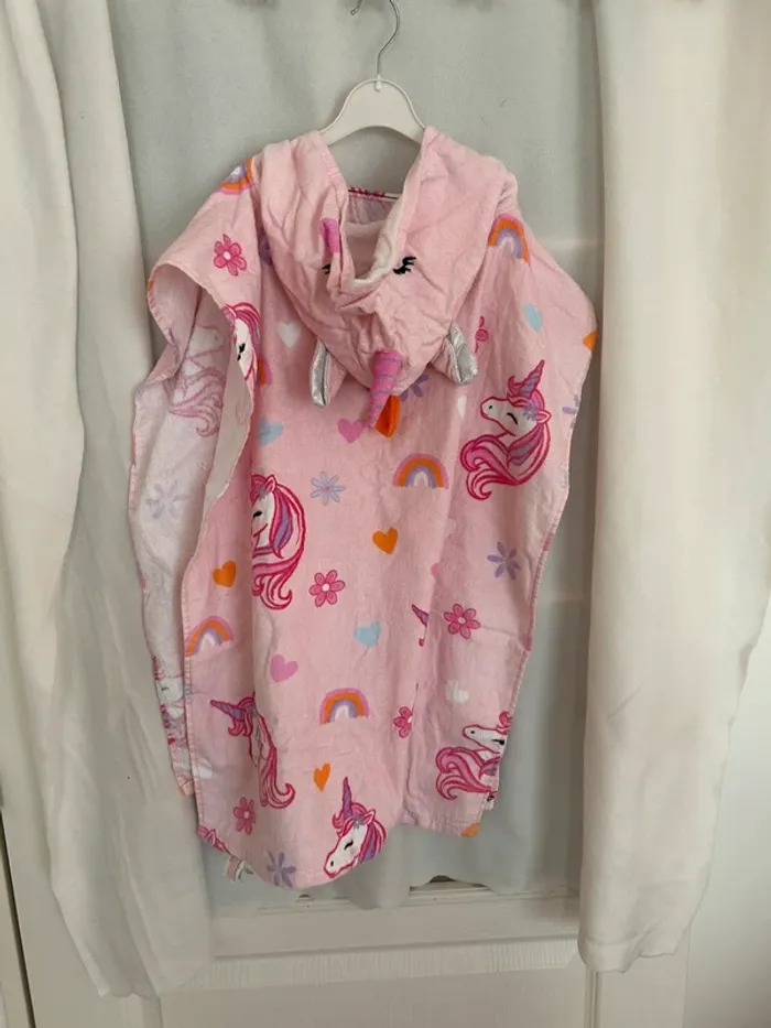 Poncho serviette licornes - photo numéro 2