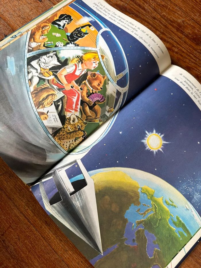 1970 Livre ancien Caroline sur la Lune espace Grands albums Hachette bd Pierre Probst vintage - photo numéro 7