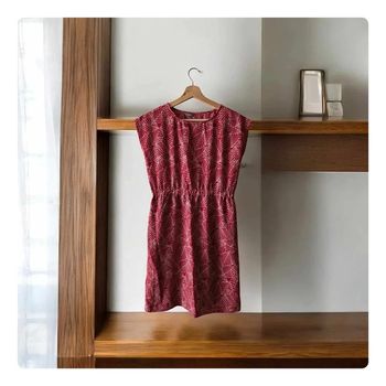 robe casual rouge et blanc taille M