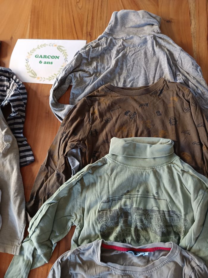 Lot 10 t-shirt ML 6ans garçon - photo numéro 4