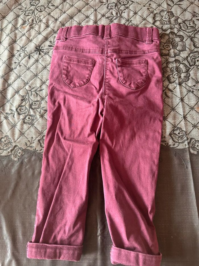 Pantalon bordeau tape a l oeil taille 23 mois - photo numéro 2