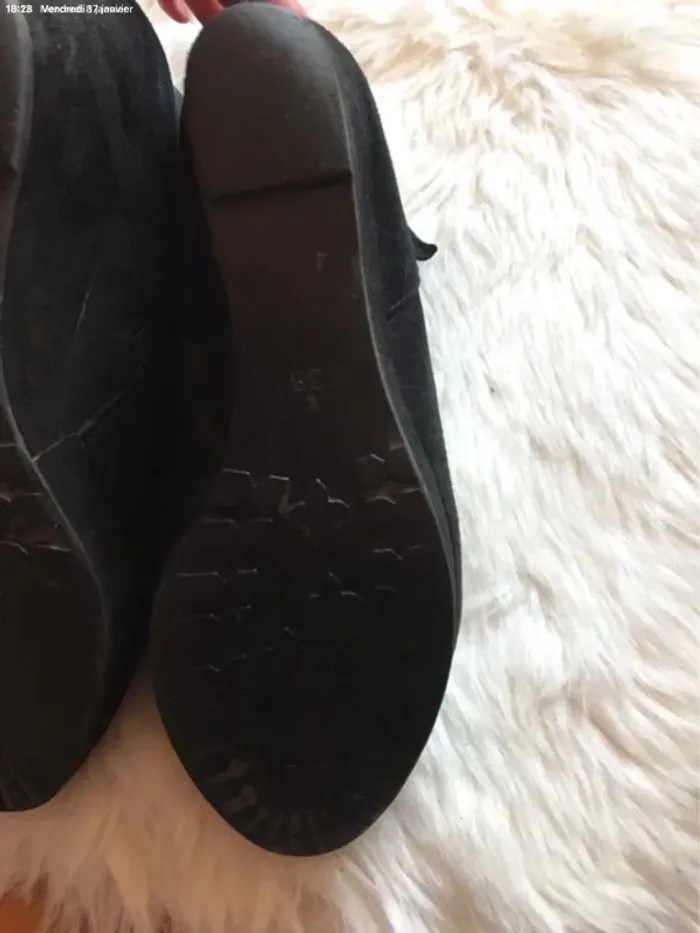 Bottines noires compensées Bisous confiture 38 - photo numéro 13