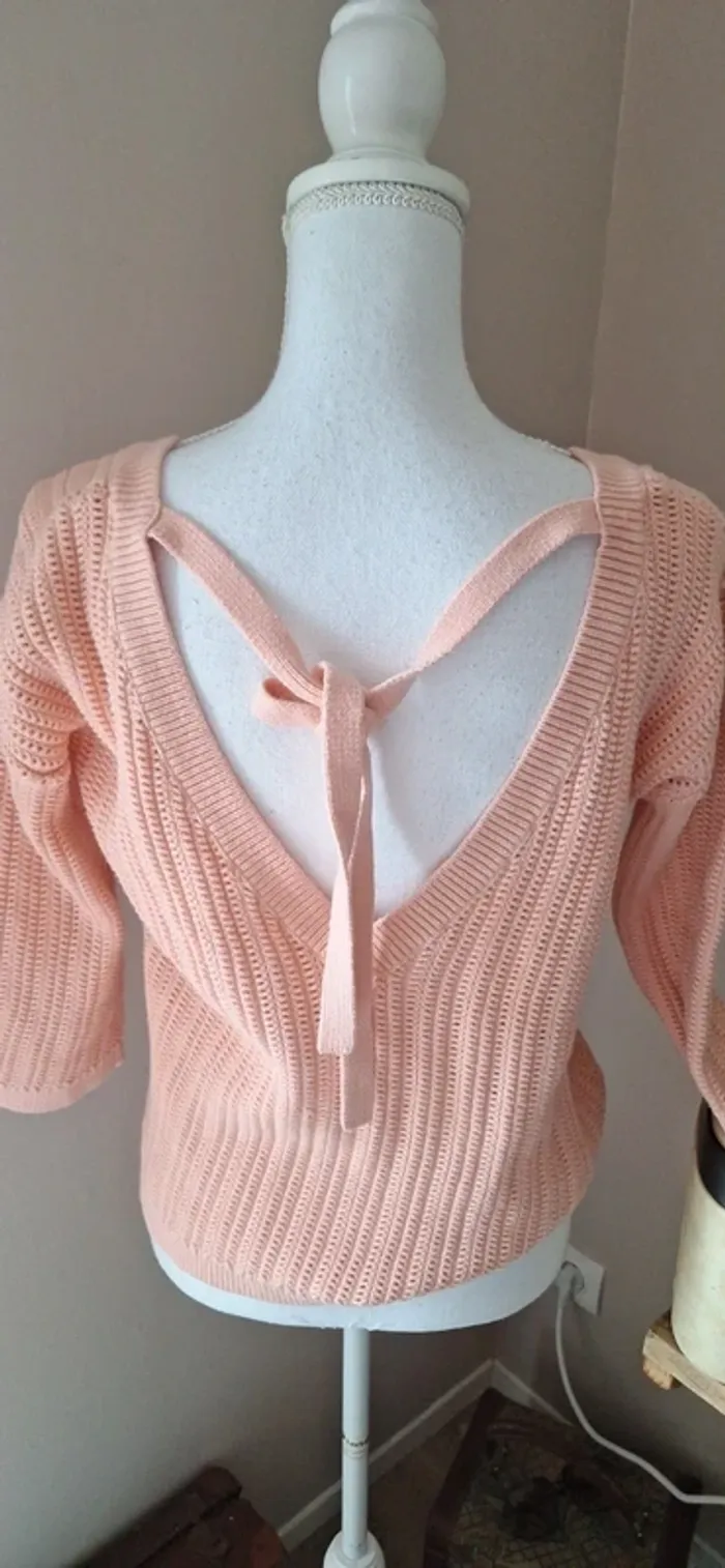 Pull maille rose #F36S-322 - photo numéro 3