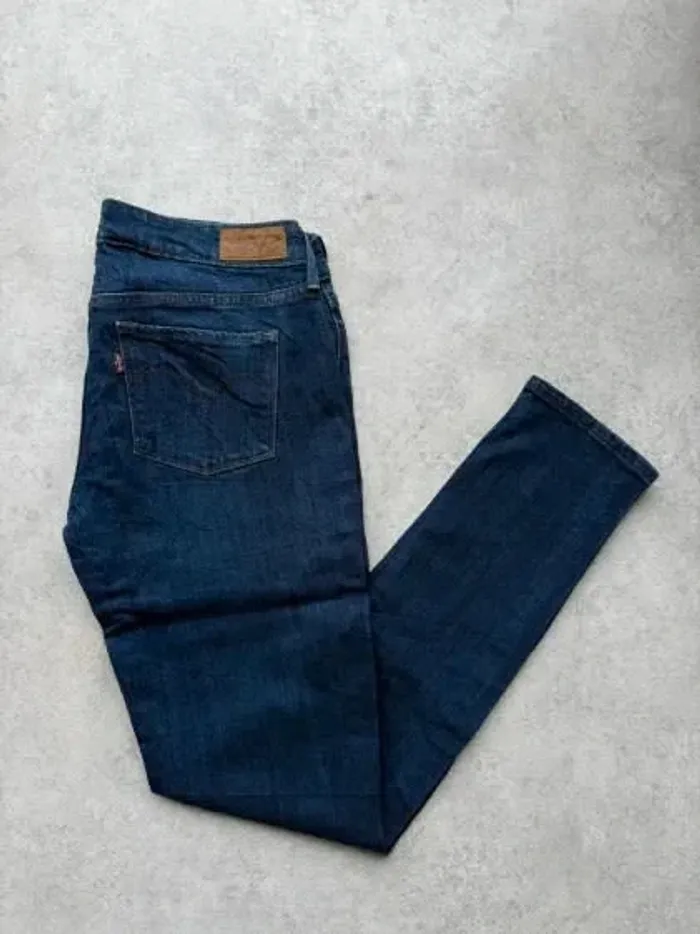 Jeans Levi's Slight Curve W28 FR38 L30 coupe skinny bleu marine Femme Women pan566b