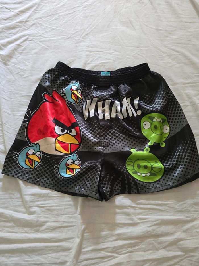 Short satiné 🍒vintage Angry Birds🍒taille M