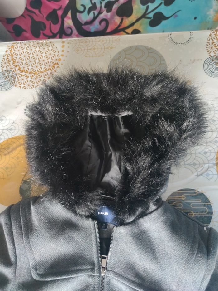 Manteau avec capuche avec laine - photo numéro 4