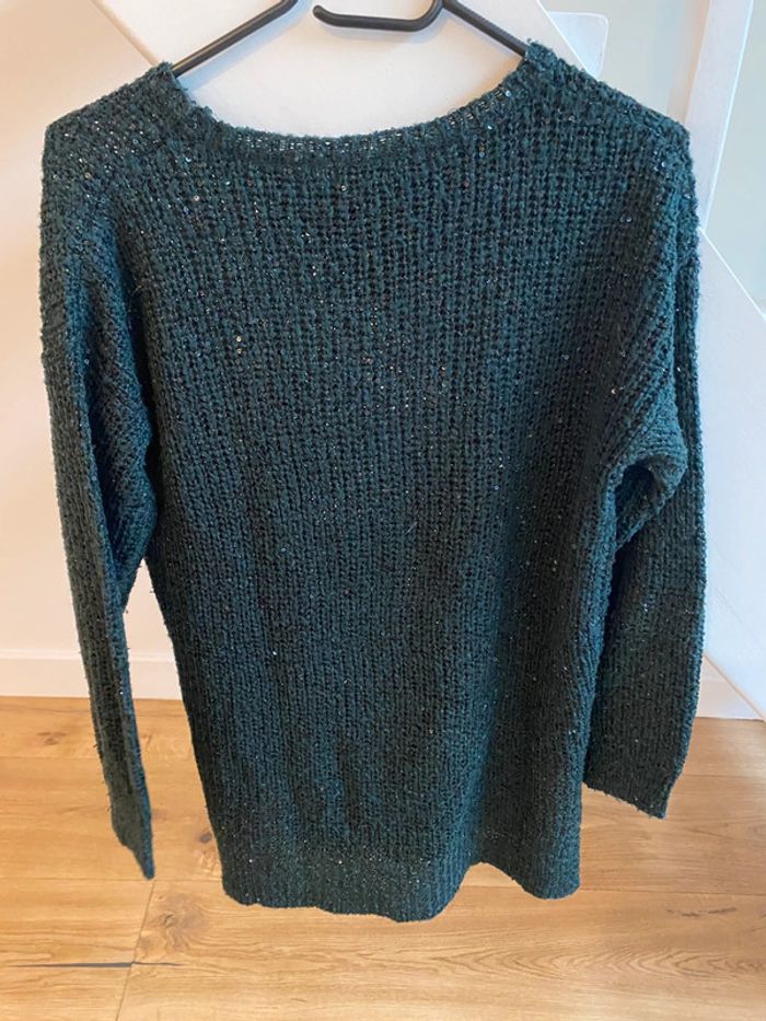 Pull vert paillettes Primark - photo numéro 4