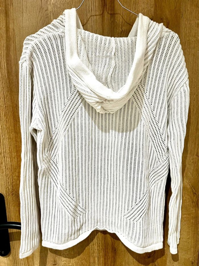 Pull sport ajoute blanc avec capuche miss Captain T2 - photo numéro 2