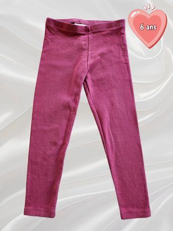 Legging rose foncée fille 6 ans