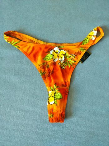 Haut de bikini tropical orange – Taille 44 – Haute Pression – Neuf avec étiquette