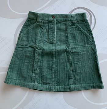 Jupe en velours côtelé vert - 12 ans 