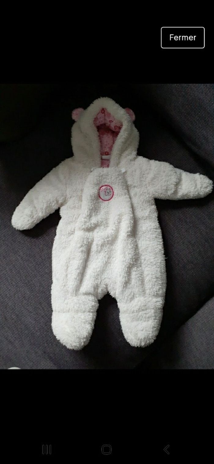 Combi hiver fille 1-3mois