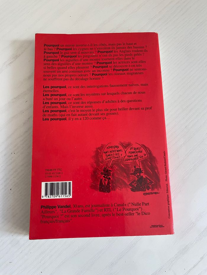 Livre Le Livre des Pourquoi Philippe Vandel - photo numéro 2