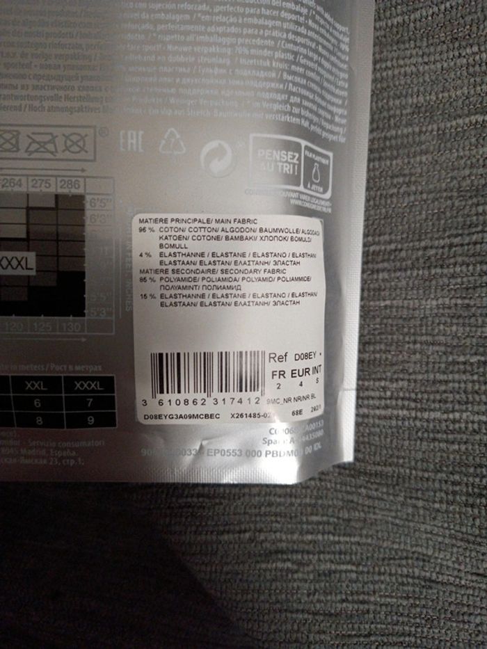 3 slips dim sport en coton stretch maintien renforcé taille s - photo numéro 9