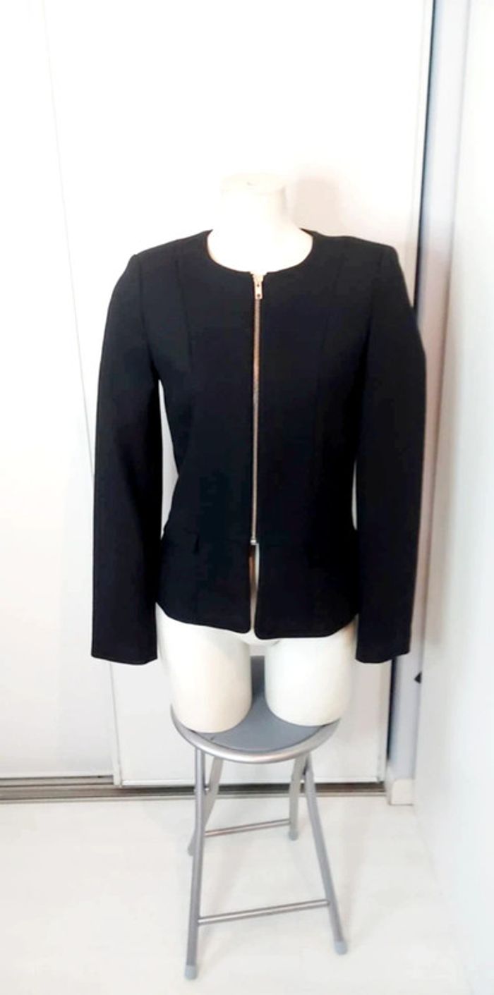 Veste blazer noire Zip dorée 36 naf naf
