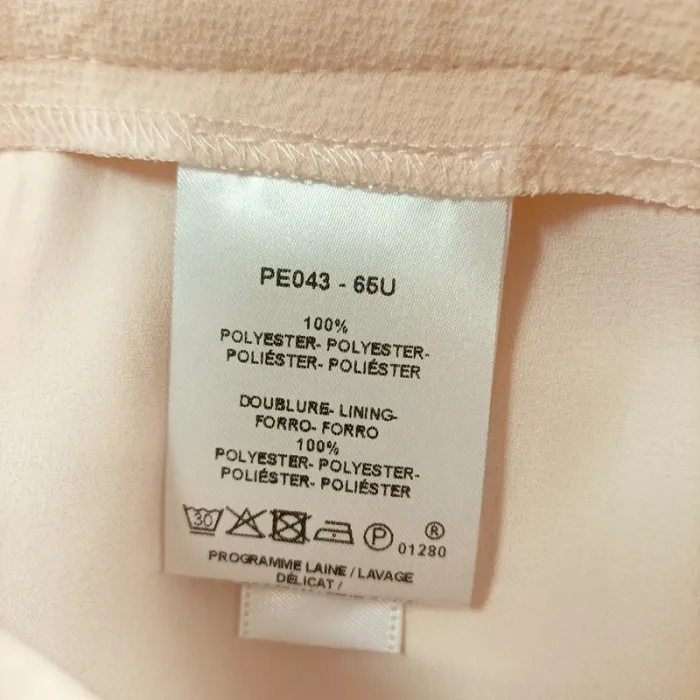 Pantalon carotte rose poudré taille 36 Caroll en 100% polyester chic fluide été A1526 - photo numéro 8