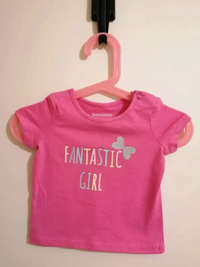 Lot tee-shirt été fille 6 mois - photo numéro 2