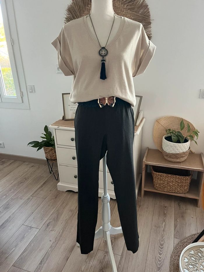 Pantalon de ville femme gris Autre ton taille 46/48