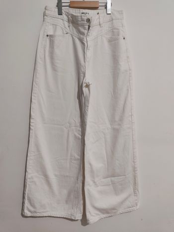 Jeans blanc wide legs Kiabi denim