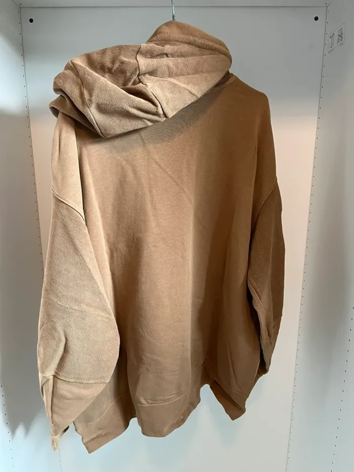 Sweat à capuche Nike beige sable Taille L - photo numéro 3
