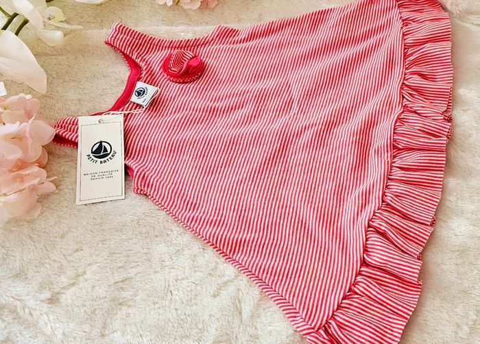 2 Robes 100% coton Petit Bateau Taille 6 mois - photo numéro 3