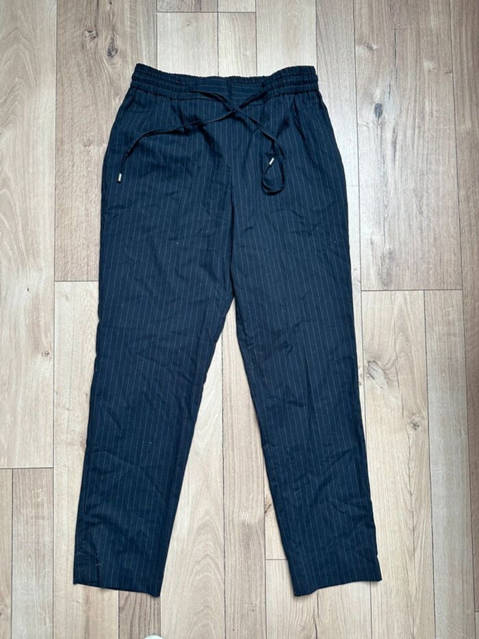 Pantalon marine rayé Promod taille 38