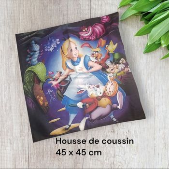 Housse de coussin  Alice aux pays des merveilles disney