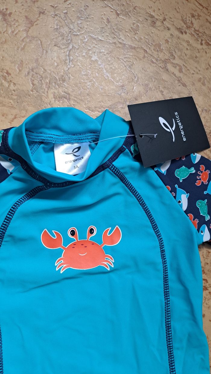 Tee-shirt anti UV 3 ans neuf étiquetté - photo numéro 2