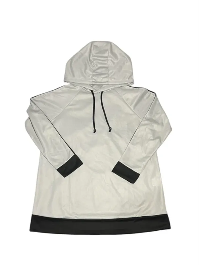 Sweat à capuche pull Tavin gris noir femme Taille L Neuf - photo numéro 2