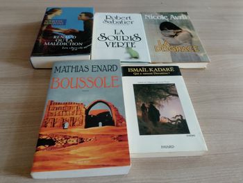 Lot de 5 livres, romans,(23)(Mathias Enard ect.)