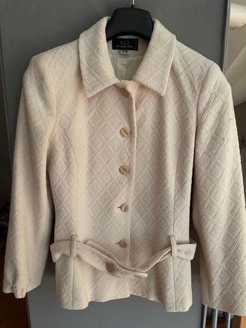 Veste tailleur écru -blaser
