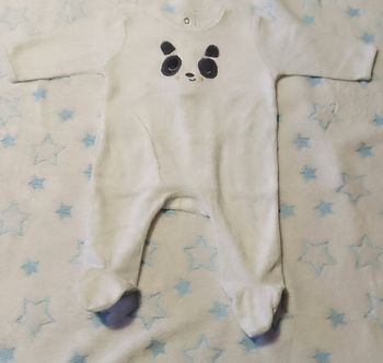 Pyjama blanc Kiabi 3M motif tête de panda